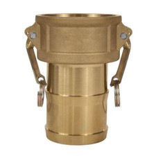 Brass Type C Cam and Groove Fitting, 3/4" Female Camlock x 3/4" Hose Shank (C...