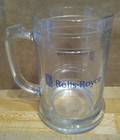 Vintage Luminarc Rolls-Royce Heavy Glass Tankard with Blue RR Emblem