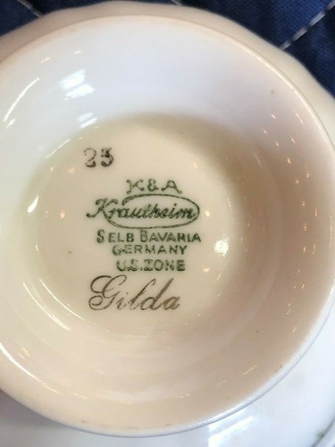 Vintage Krautheim Selb Bavaria ""US ZONE"" Tasse - Goldzierleiste - Bild 4 von 6