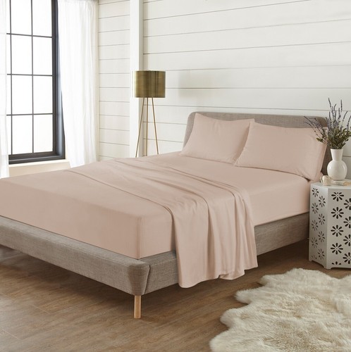 Neu 100 % gebürstete Baumwolle Flanell Uni (Spannbett & Flach & Kissenbezug) Bettlaken Set - Bild 30 von 41