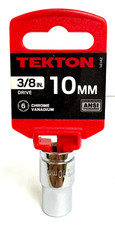 10MM X 3/8 DR 6 POINT SOCKET STANDARD SHALLOW CHROME VANADIUM STEEL TEKTON 14142