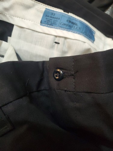 CINTAS WORK PANTS 33×34 Black Pleated Comfort Flex Uniform 865-35 #2018 - Picture 14 of 14