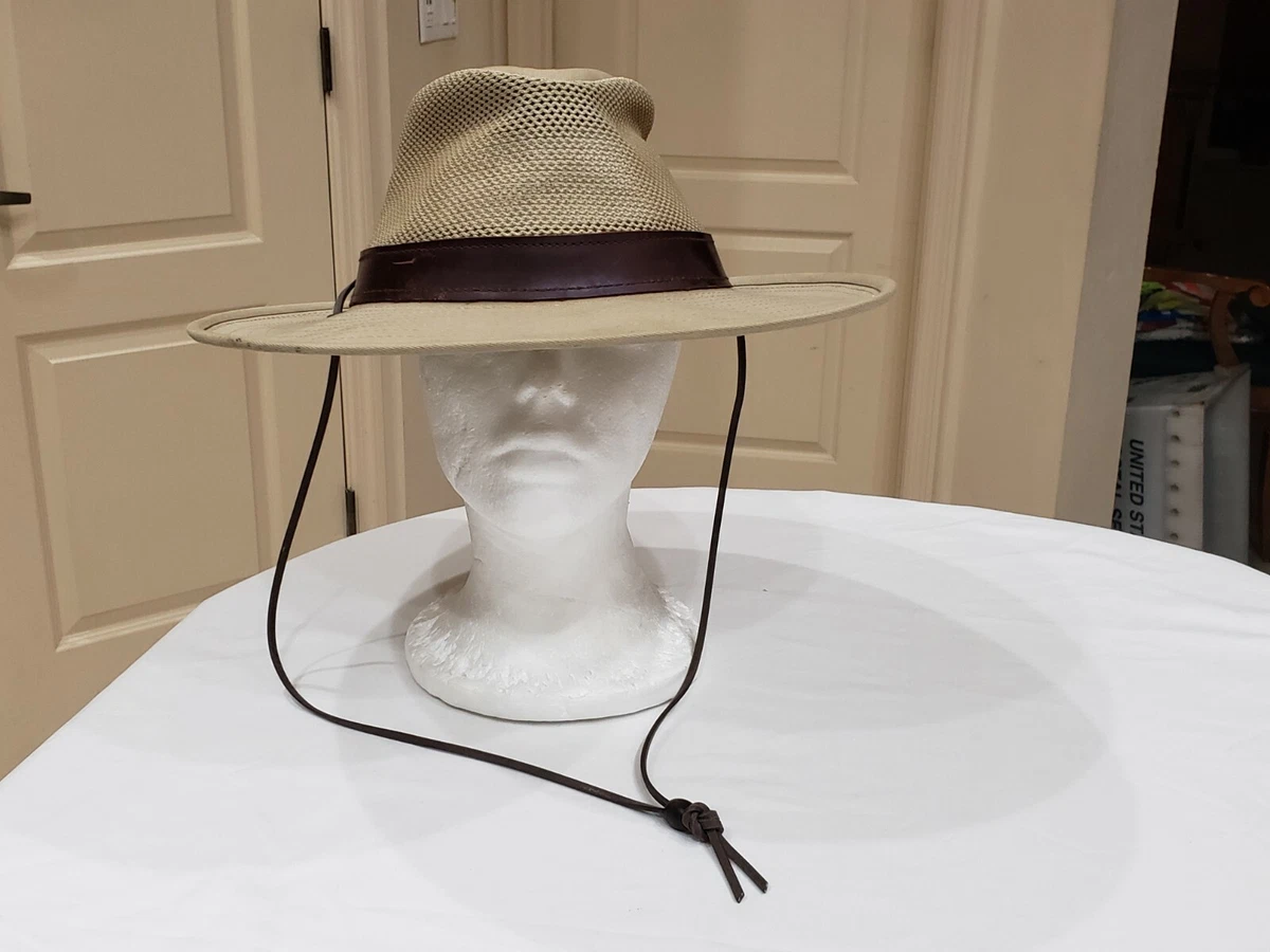 Herschel Hat Co Men s Size M Tan Safari Hat Bucket Cap Vented Sun
