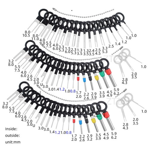 120-teiliges Kabelpin-Auswerfer-Set, Steckerextraktor, Verbindungsziehhaken - Bild 6 von 13