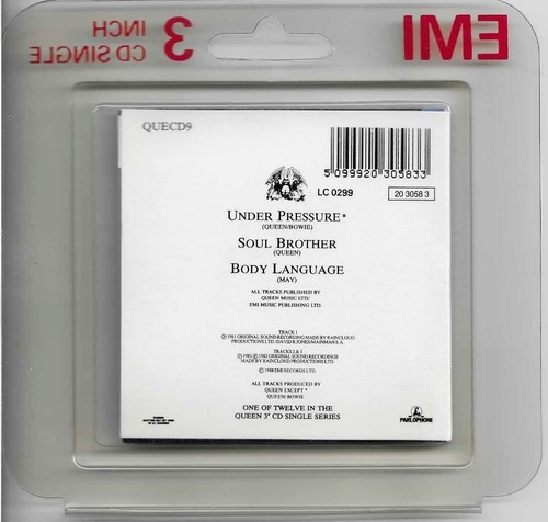 Queen & David Bowie - Under Pressure [1981] (3-Track 3-Inch CD Single 1988) - Picture 4 of 4