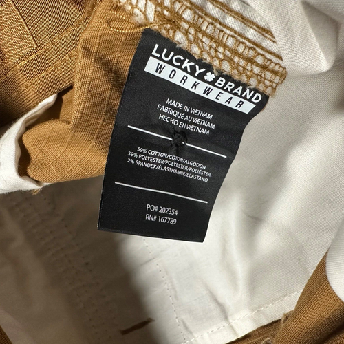 Lucky Brand Workwear Ripstop Cargo Short Men's Size 40 Regular Fit Brown NWT - Picture 6 of 8