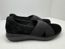 Collection by Clarks Kayleigh Slip On Shoes Women's Size 7M Black Suede Loafers