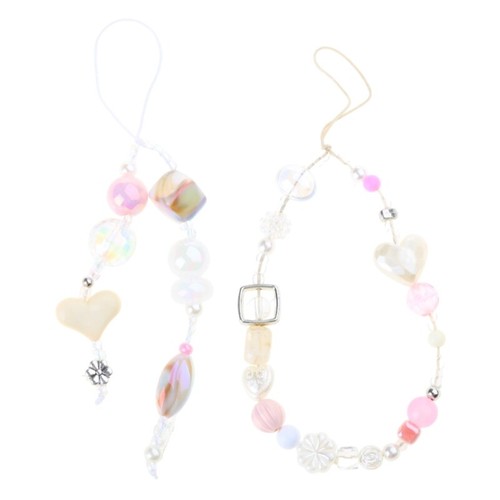 Vintage Bowknot Key Rings Ornaments Folwer Beaded Phone Chain Retro Phone Strap - Photo 1 sur 9