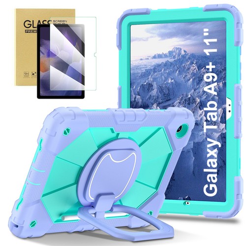 For Samsung Galaxy TabA9 A9+Shockproof Hard Armor Stand Case Cover+Tempered Film - Picture 30 of 47