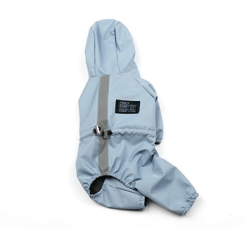 Dog Raincoats Waterproof with Harness Hole Legs Hoodie Small Dog Pet Rain Jacket - Picture 14 of 15