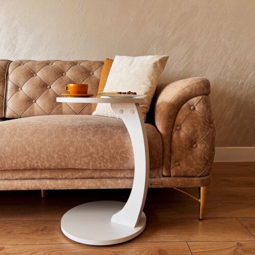 Wheeled C Wood Side Table: A Stylish, Space-Saving, and Versatile Furniture - Picture 10 of 11