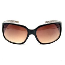 Fossil Hattie Designer Sunglasses Black Wrap Etched Fashion Frame Gradient Lens