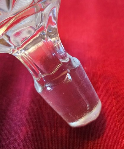 Vintage Large Heavy Crystal Glass Ships Decanter With Stopper - Picture 15 of 15