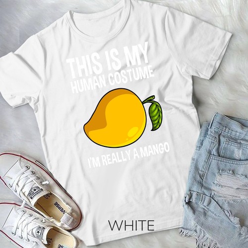 Funny This Is My Human Costume Mango Fruit Lover Men Women Unisex T-shirt - Picture 10 of 11