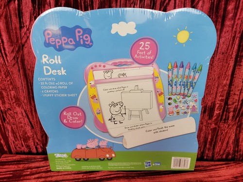 NEW SEALED IN PACKAGE Peppa Pig Story Roller Draw Color Desk Paper Roll NIP 2022 - Picture 6 of 8
