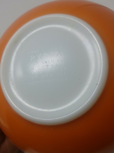 Vintage Pyrex 1980's Harvest Wheat Rust Red  & Copper large bowls 443 444 ( 2) - Foto 5 di 12