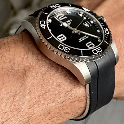 longines hydroconquest ceramic rubber strap