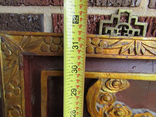 PAIR OF VINTAGE CHINESE CARVED AND GILT WOOD PANELS - Picture 15 of 15