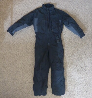 Men's Cabela's Black Insulated Waterproof Snow Ice Fishing Coveralls Suit L Tall