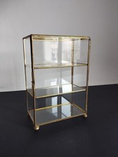 mini vetrinetta espositore in ottone anni 70/80