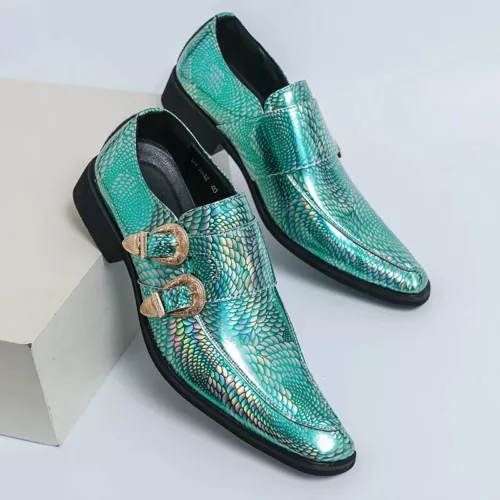 Herren Elegante Schuhe Lackleder Luxus Spitz zulaufend Slipper Flach Hochzeit Schuhe - Bild 10 von 38