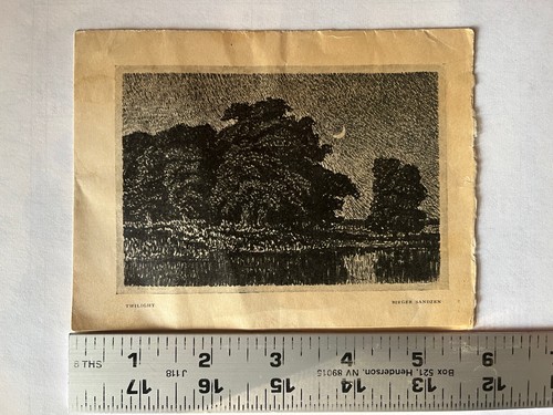 Birger Sandzen 1923 Holiday Card - Bild 3 von 4