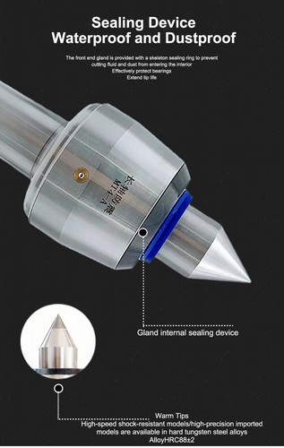 Rodamientos centrales vivos Morse 4/5-A/B/C de alta velocidad a prueba de golpes eje 4000 rpm cnc - Imagen 10 de 22