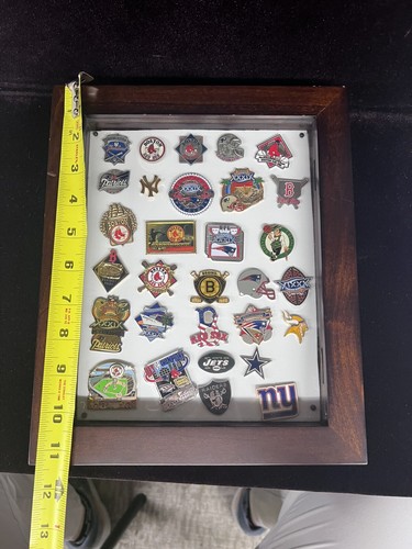 Large Lot Of MLB, NFL Pins - Super Bowl , Bruins, Patriots, Red Sox With Case - Picture 8 of 10