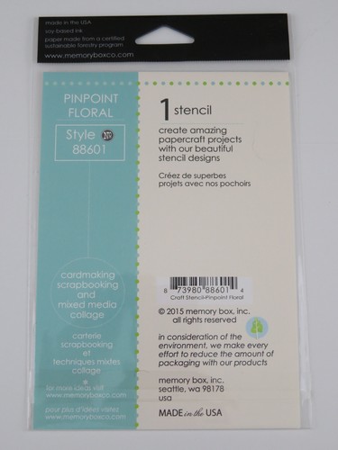 MEMORY BOX Garden Leaf & Berry (88552) Pinpoint Floral (88601) Designer Stencil - Picture 5 of 6