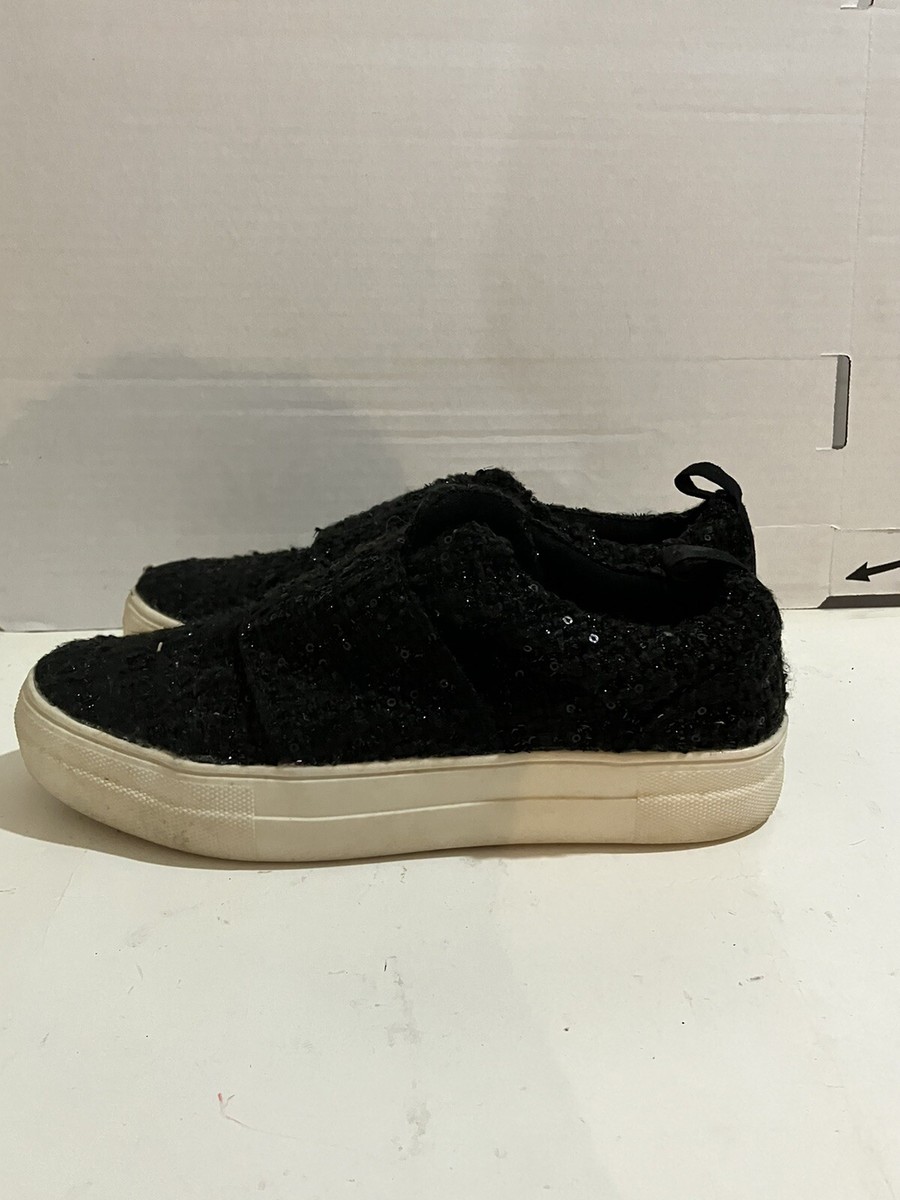 Dolce Vita women s size 7 black lamra sparkly sequin tennis athetic sneaker shoe eBay