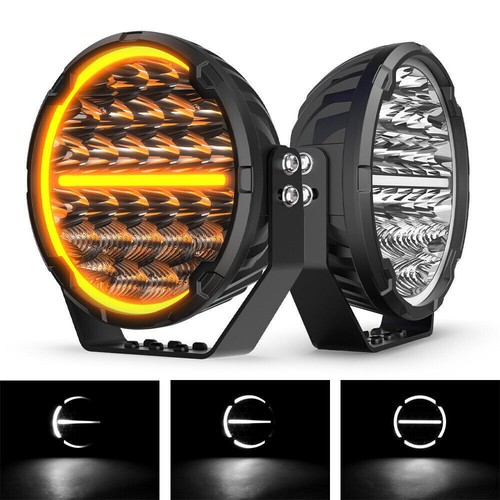 Pair 9inch LED Driving Work Lights Spot Flood DRL Fog 4x4 Offroad SUV UTV 4WD - Picture 15 of 19