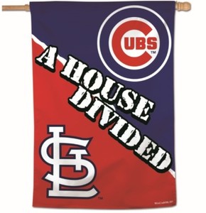 St Louis Cardinals Chicago Cubs House Divided 28x40 Outdoor