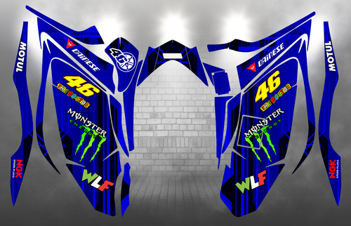Yamaha Raptor 700-700R 2013-2023 Full Graphics kit Stikers Decals - Picture 2 of 5