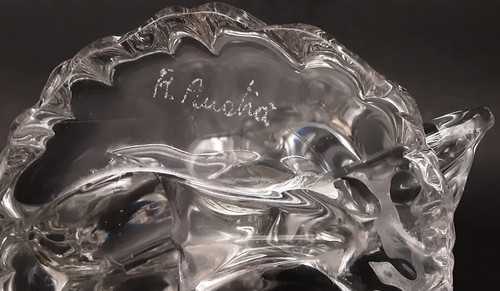 RENATO ANATRA Signed Murano Art Glass Crystal MERMAID 10.75" Sculpture Figurine - Picture 8 of 24
