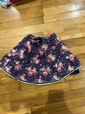 Vintage Oshkosh Bgosh Girls Purple Corduroy Floral Skirt Sz 5