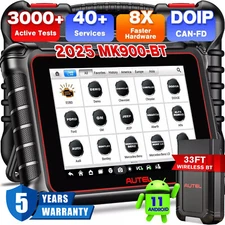 Autel MaxiCOM MK900BT 2025 8in MK900-BT Bidirectional OBD2 Scanner Tool FCA SGW