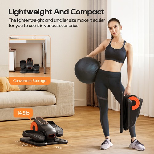 Electric Elliptical Exercise Machine Under Desk Ellipse Leg Exerciser LCD Home - Picture 3 of 10