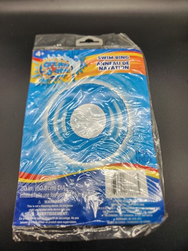 Splash-N-Swim Kid's Novelty Float Ring Tube 10IN Blue NOS
