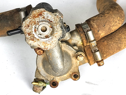 06-09 KAWASAKI KFX700 OEM Thermostat w/ Housing & Hoses - Bild 3 von 7