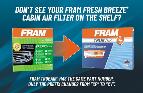 FRAM CV11810 TrueAir Cabin Air Filter for Select Jeep/Fiat 2014-2022 - Bild 2 von 5