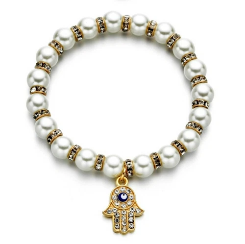 Armband magisches Auge Nazar Evil Eye Boncugu boncuk Hamsa Fatimas Hand Gold