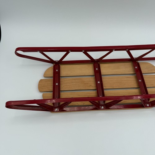 Classic Radio Flyer Miniature Wooden and Red Metal Sled No 551 - Since 1917 - Picture 5 of 9