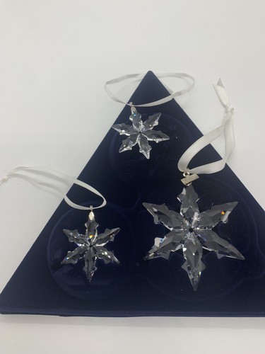 Swarovski Kristall 2015 jährliches Weihnachtsset Schneeflocke Sternornamente verpackt selten - Bild 2 von 9