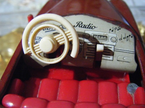 Vintage Schuco Radio 4012 Tin Plate Key Wind Car Germany original colour workin - Picture 2 of 6