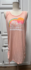 MIKEN Swim Cover Up Dress Graphic Print Tropical Peach MSRP $28