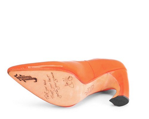 John Fluevog Boogaloo Pump Heels Orange Patent US Women 11 Shoes Retro Punk  Mod - Bild 6 von 6