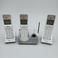 AT T Connect to Cell 3-Handset Cordless Telephone White/Silver DL72310 