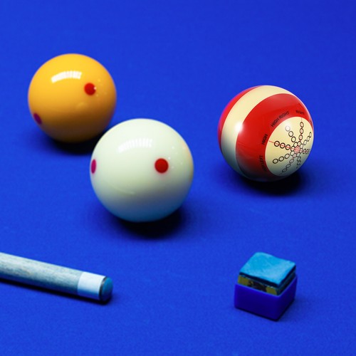 2,3" Billard Queueball Billardtisch Trainingsball mit Standardlinien und Punkten rot - Bild 5 von 11