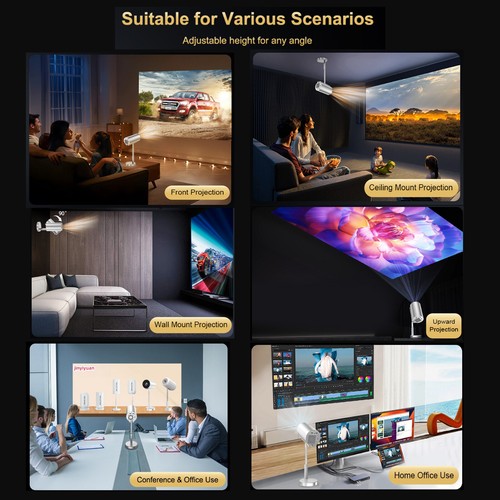Projecteur LED Android 11.0 4K HD 1080P Cinéma WIFI avec fonction télescopique - Foto 14 di 16