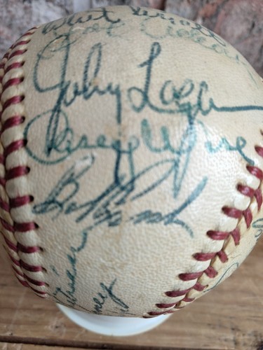 1958 MILWAUKEE BRAVES Autograph SPALDING Baseball Aaron SPAHN - Picture 4 of 11